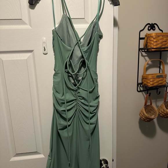 LA FEMME Prom Dress #31572 in Sage - Picture 4 of 5